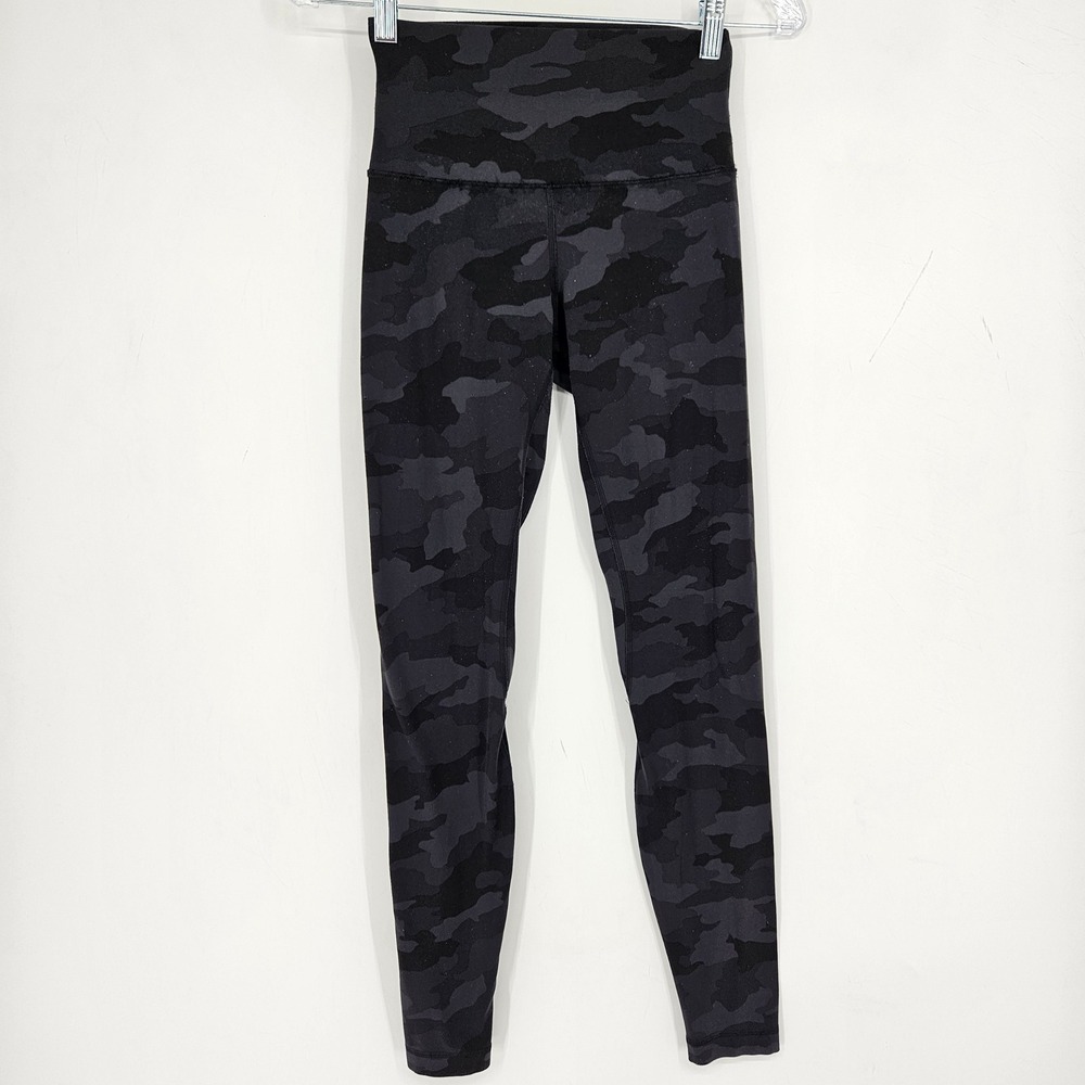 Lululemon Pants Womens 4 Align Joggers Black Camo Athletic Gym Leisure Yoga